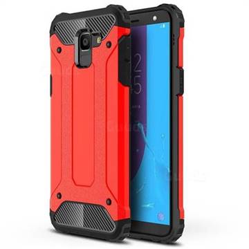 King Kong Armor Premium Shockproof Dual Layer Rugged Hard Cover for Samsung Galaxy J6 (2018) SM-J600F - Big Red