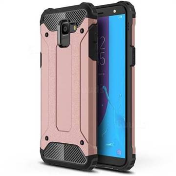King Kong Armor Premium Shockproof Dual Layer Rugged Hard Cover for Samsung Galaxy J6 (2018) SM-J600F - Rose Gold