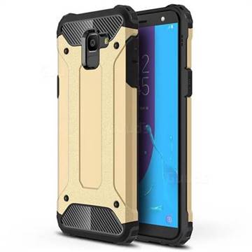 King Kong Armor Premium Shockproof Dual Layer Rugged Hard Cover for Samsung Galaxy J6 (2018) SM-J600F - Champagne Gold
