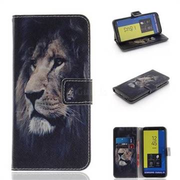 Lion Face PU Leather Wallet Case for Samsung Galaxy J6 (2018) SM-J600F