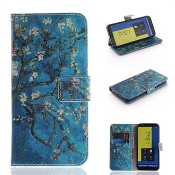 Apricot Tree PU Leather Wallet Case for Samsung Galaxy J6 (2018) SM-J600F