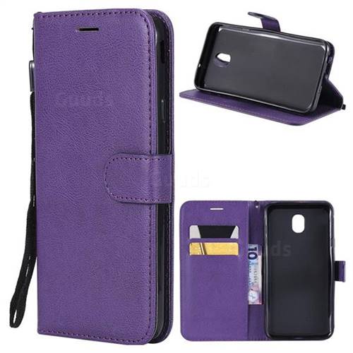 Retro Greek Classic Smooth PU Leather Wallet Phone Case for Samsung Galaxy J6 (2018) SM-J600F - Purple