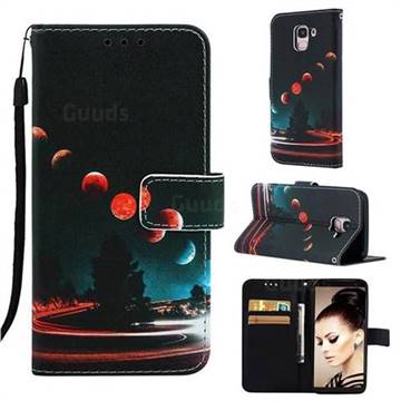 Wandering Earth Matte Leather Wallet Phone Case for Samsung Galaxy J6 (2018) SM-J600F