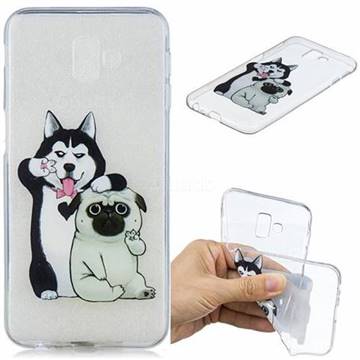 Selfie Dog Clear Varnish Soft Phone Back Cover for Samsung Galaxy J6 Plus / J6 Prime