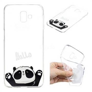 Hello Panda Super Clear Soft TPU Back Cover for Samsung Galaxy J6 Plus / J6 Prime