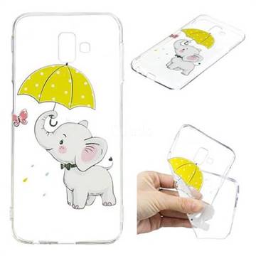 Umbrella Elephant Super Clear Soft TPU Back Cover for Samsung Galaxy J6 Plus / J6 Prime