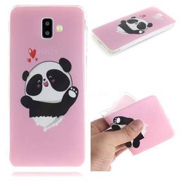 Heart Cat IMD Soft TPU Cell Phone Back Cover for Samsung Galaxy J6 Plus / J6 Prime