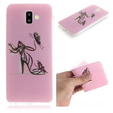 Butterfly High Heels IMD Soft TPU Cell Phone Back Cover for Samsung Galaxy J6 Plus / J6 Prime