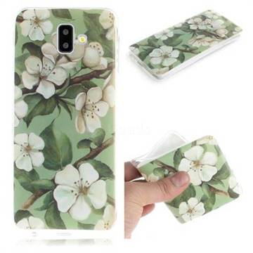 Watercolor Flower IMD Soft TPU Cell Phone Back Cover for Samsung Galaxy J6 Plus / J6 Prime