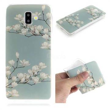 Magnolia Flower IMD Soft TPU Cell Phone Back Cover for Samsung Galaxy J6 Plus / J6 Prime