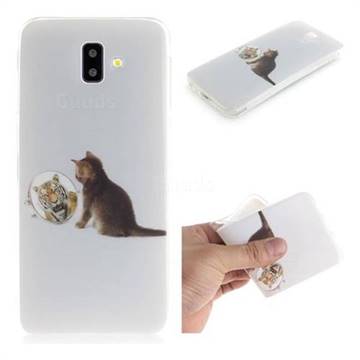 Cat and Tiger IMD Soft TPU Cell Phone Back Cover for Samsung Galaxy J6 Plus / J6 Prime