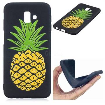 Big Pineapple 3D Embossed Relief Black Soft Back Cover for Samsung Galaxy J6 Plus / J6 Prime