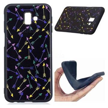Colorful Arrows 3D Embossed Relief Black Soft Back Cover for Samsung Galaxy J6 Plus / J6 Prime