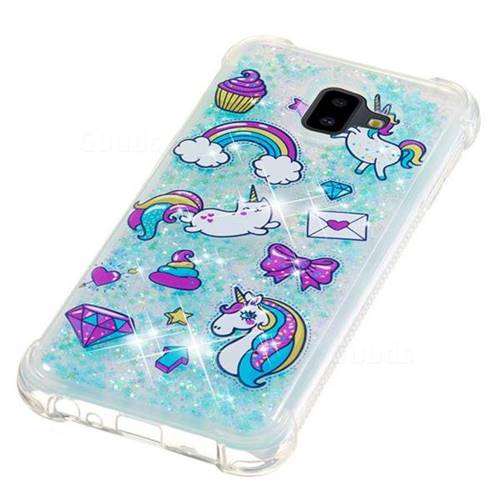 Glitter Samsung Galaxy J6 2018 Phone Case Fashion Unicorn Dynamic