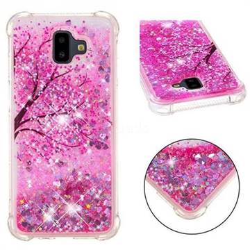 Pink Cherry Blossom Dynamic Liquid Glitter Sand Quicksand Star TPU Case for Samsung Galaxy J6 Plus / J6 Prime