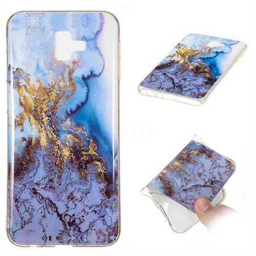 Sea Blue Soft TPU Marble Pattern Case for Samsung Galaxy J6 Plus / J6 Prime