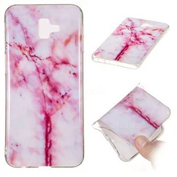 Red Grain Soft TPU Marble Pattern Phone Case for Samsung Galaxy J6 Plus / J6 Prime