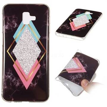 Black Diamond Soft TPU Marble Pattern Phone Case for Samsung Galaxy J6 Plus / J6 Prime
