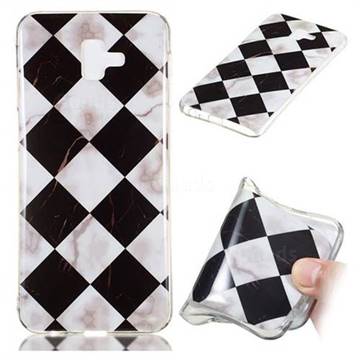 Black and White Matching Soft TPU Marble Pattern Phone Case for Samsung Galaxy J6 Plus / J6 Prime