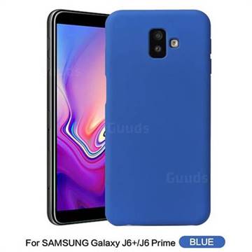 Howmak Slim Liquid Silicone Rubber Shockproof Phone Case Cover for Samsung Galaxy J6 Plus / J6 Prime - Sky Blue