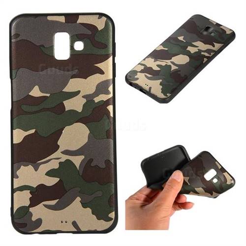 Camouflage Soft TPU Back Cover for Samsung Galaxy J6 Plus / J6 Prime - Gold Green