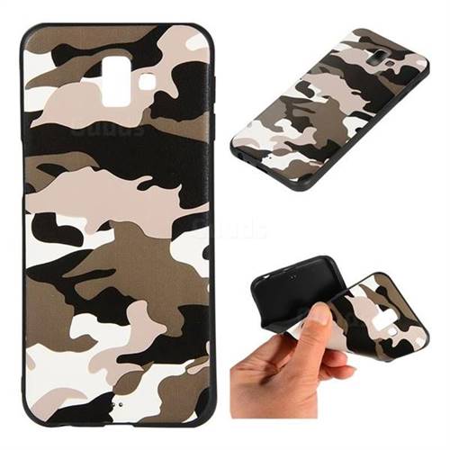 Camouflage Soft TPU Back Cover for Samsung Galaxy J6 Plus / J6 Prime - Black White