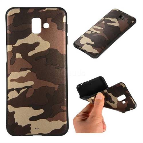 Camouflage Soft TPU Back Cover for Samsung Galaxy J6 Plus / J6 Prime - Gold Coffee