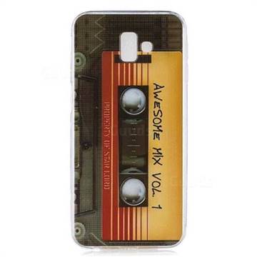 Retro Cassette Tape Super Clear Soft TPU Back Cover for Samsung Galaxy J6 Plus / J6 Prime
