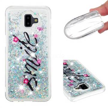 Smile Flower Dynamic Liquid Glitter Quicksand Soft TPU Case for Samsung Galaxy J6 Plus / J6 Prime