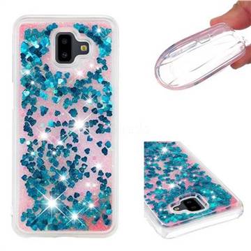 Dynamic Liquid Glitter Quicksand Sequins TPU Phone Case for Samsung Galaxy J6 Plus / J6 Prime - Blue