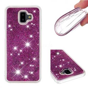 Dynamic Liquid Glitter Quicksand Sequins TPU Phone Case for Samsung Galaxy J6 Plus / J6 Prime - Purple