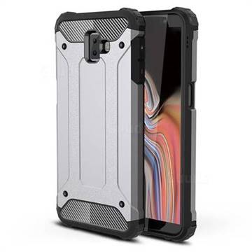 King Kong Armor Premium Shockproof Dual Layer Rugged Hard Cover for Samsung Galaxy J6 Plus / J6 Prime - Silver Grey