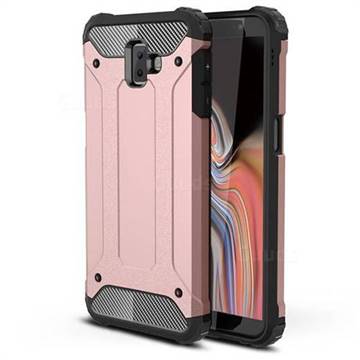 King Kong Armor Premium Shockproof Dual Layer Rugged Hard Cover for Samsung Galaxy J6 Plus / J6 Prime - Rose Gold