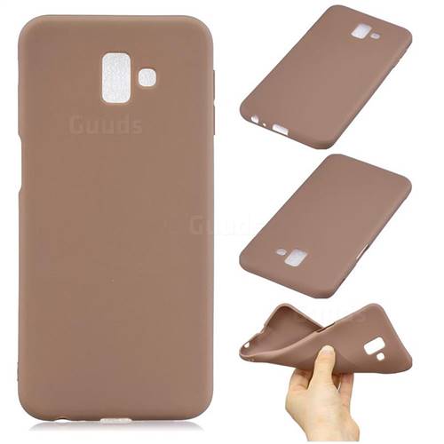 Candy Soft Silicone Phone Case for Samsung Galaxy J6 Plus / J6 Prime - Coffee