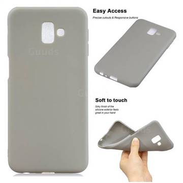 Soft Matte Silicone Phone Cover for Samsung Galaxy J6 Plus / J6 Prime - Gray