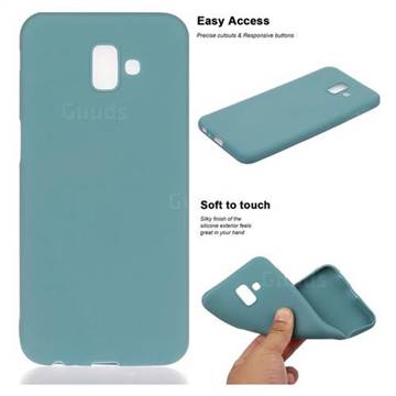 Soft Matte Silicone Phone Cover for Samsung Galaxy J6 Plus / J6 Prime - Lake Blue