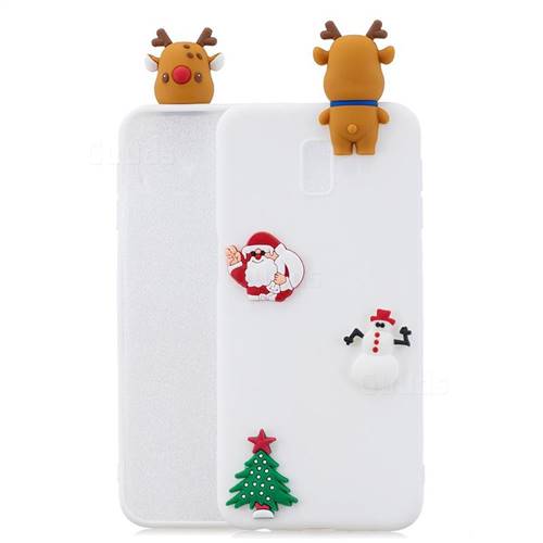 White Elk Christmas Xmax Soft 3D Silicone Case for Samsung Galaxy J6 Plus / J6 Prime