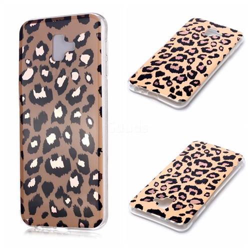Leopard Galvanized Rose Gold Marble Phone Back Cover for Samsung Galaxy J6 Plus / J6 Prime