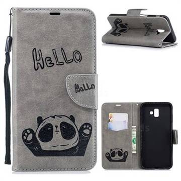 8 Off Embossing Hello Panda Leather Wallet Phone Case For Samsung