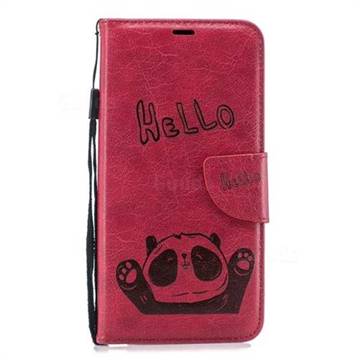 8 Off Embossing Hello Panda Leather Wallet Phone Case For Samsung