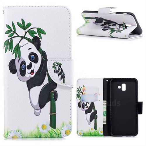 Bamboo Panda Leather Wallet Case for Samsung Galaxy J6 Plus / J6 Prime