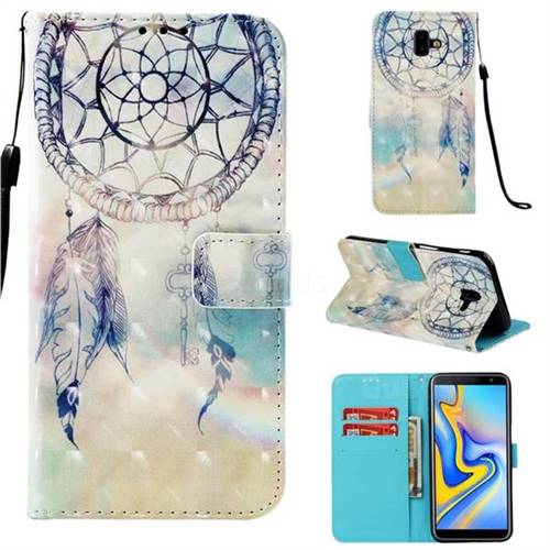 Fantasy Campanula 3D Painted Leather Wallet Case for Samsung Galaxy J6 Plus / J6 Prime