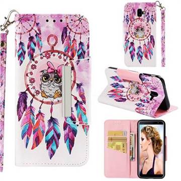 Owl Wind Chimes Big Metal Buckle PU Leather Wallet Phone Case for Samsung Galaxy J6 Plus / J6 Prime