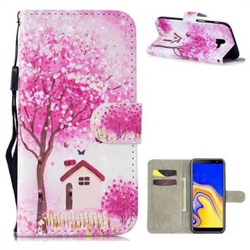 Tree House 3D Painted Leather Wallet Phone Case for Samsung Galaxy J6 Plus / J6 Prime