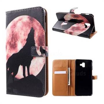 Moon Wolf Leather Wallet Case for Samsung Galaxy J6 Plus / J6 Prime