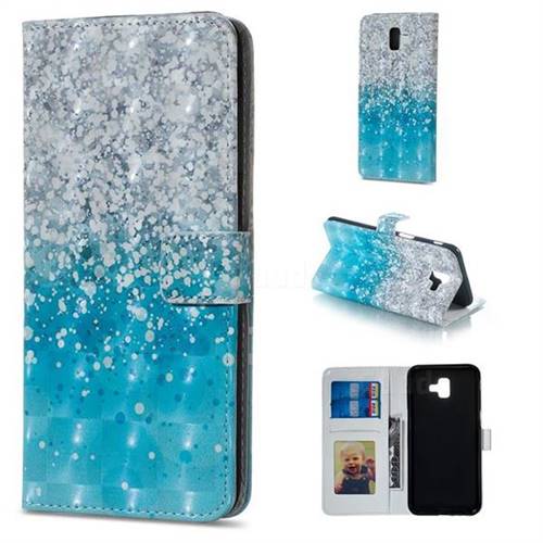 Sea Sand 3D Painted Leather Phone Wallet Case for Samsung Galaxy J6 Plus / J6 Prime