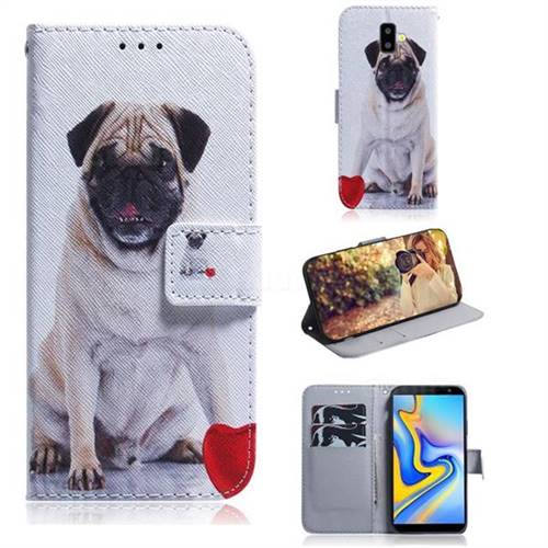 Pug Dog PU Leather Wallet Case for Samsung Galaxy J6 Plus / J6 Prime