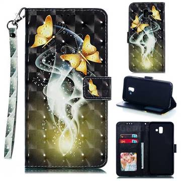 Dream Butterfly 3D Painted Leather Phone Wallet Case for Samsung Galaxy J6 Plus / J6 Prime