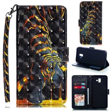 Tiger Totem 3D Painted Leather Phone Wallet Case for Samsung Galaxy J6 Plus / J6 Prime