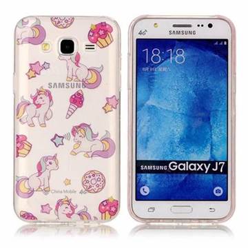 Unicorn Super Clear Soft TPU Back Cover for Samsung Galaxy J7 2015 J700